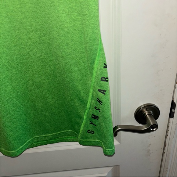 Gymshark Sport T Shirt Slim Fit Flip Lime Green Black Marl Size XS - Picture 3 of 5